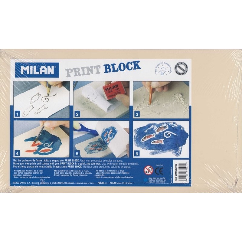 Milan Print Block 7.2x11.5 cm.