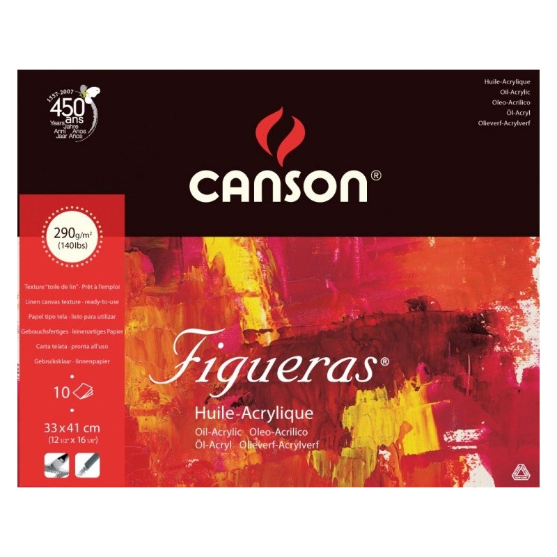  Fine art shop - Block Figueras Oil and Acrylic, 290 gr, 33x41 cm., 10 s. | totenart.com