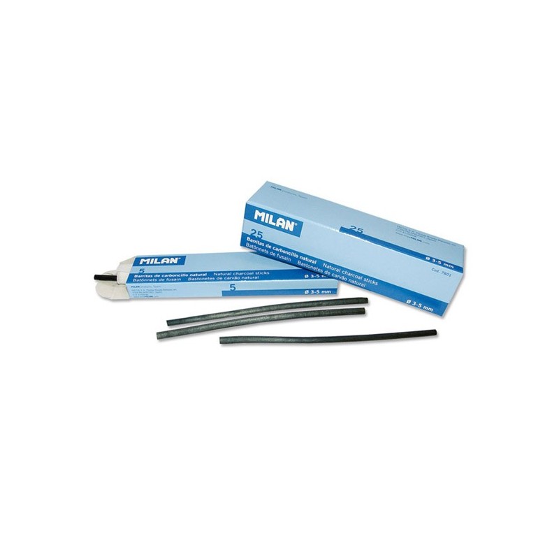 Natural charcoals, 3-5 mm, box 5 units.