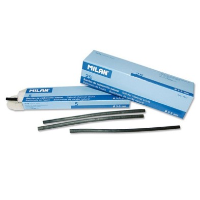 Natural charcoals, 3-5 mm, box 5 units.