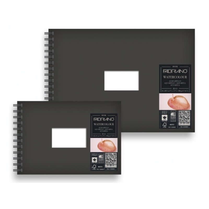  Fine art shop - Fabriano Book Watercolour 300 gr, 21x29.7 cm, block 25 s. | totenart.com