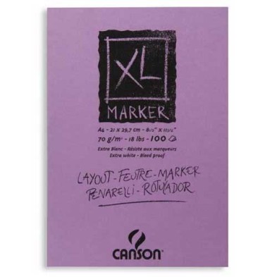  Fine art shop - Block Xl Marker Canson, 21x29.7 cm, 70 gr, 100 s. | totenart.com