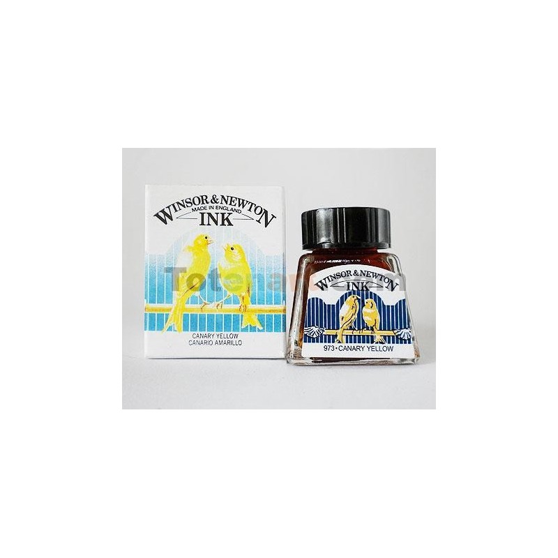 Drawing Ink Canary Yellow, Winsor & Newton, 14 ml.