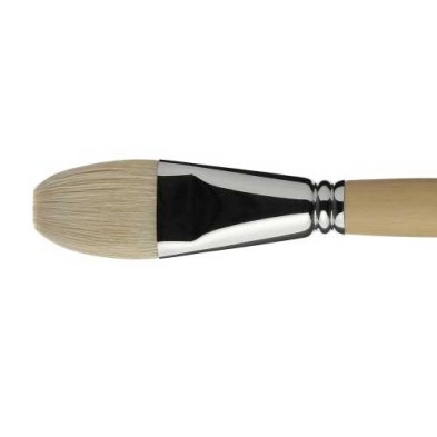 Flat Oil brush, L/Gato White bristle Chungking, N. 2