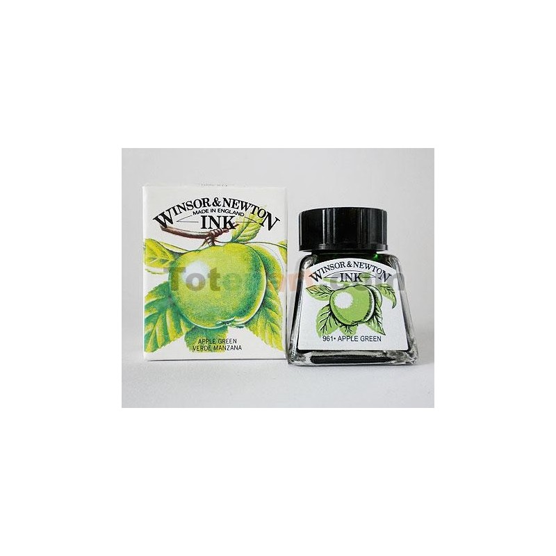 Drawing Ink, Apple Green, Winsor & Newton, 14 ml.