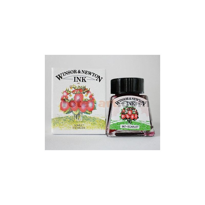 Drawing Ink Scarlet, Winsor & Newton, 14 ml.