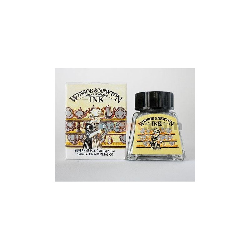 Drawing Ink Silver, Winsor & Newton, 14 ml.