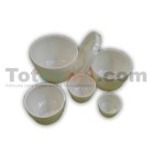 Set 5 plastic cube, 3-7 cm.