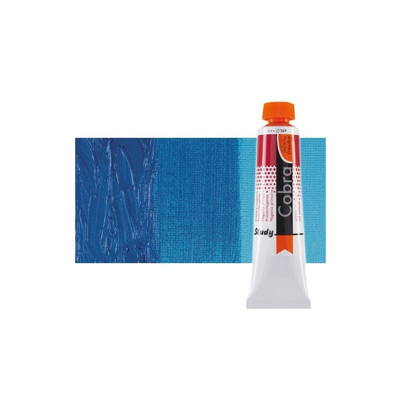 Fine art shop - Water mixable oil colour Cobra Study colour cerulean phthalo blue (40 ml) | totenart.com\n