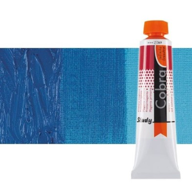 Fine art shop - Water mixable oil colour Cobra Study colour cerulean phthalo blue (40 ml) | totenart.com\n