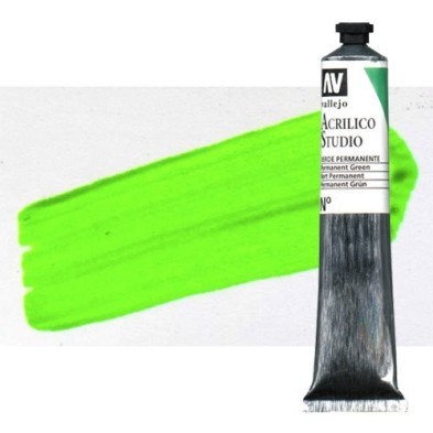 Fine art shop - Acrilico Vallejo, Fluorescent Green, 58 ml. | totenart.com