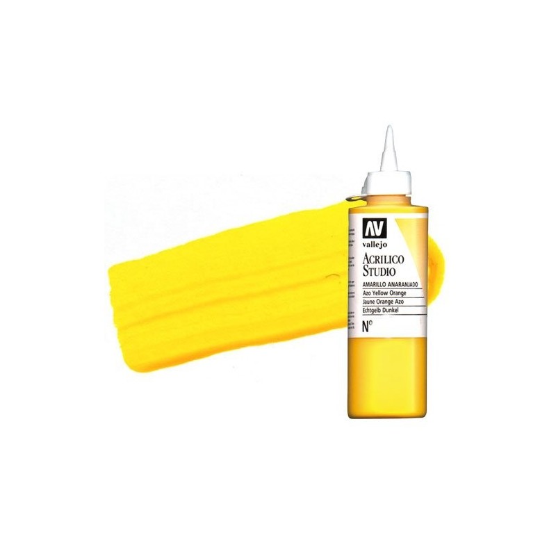 Fine art shop - Acrylic Vallejo, Azo Yellow Orange, 200 ml. | totenart.com