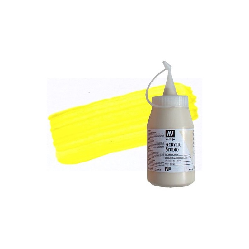 Fine art shop - Acrilico Vallejo, Lemon Yellow Cadmium, 500 ml. | totenart.com