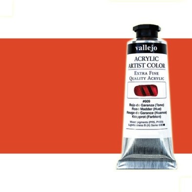 Fine art shop - Acrylic Artist Vallejo Quinacridone Red Light, 60 ml. | totenart.com