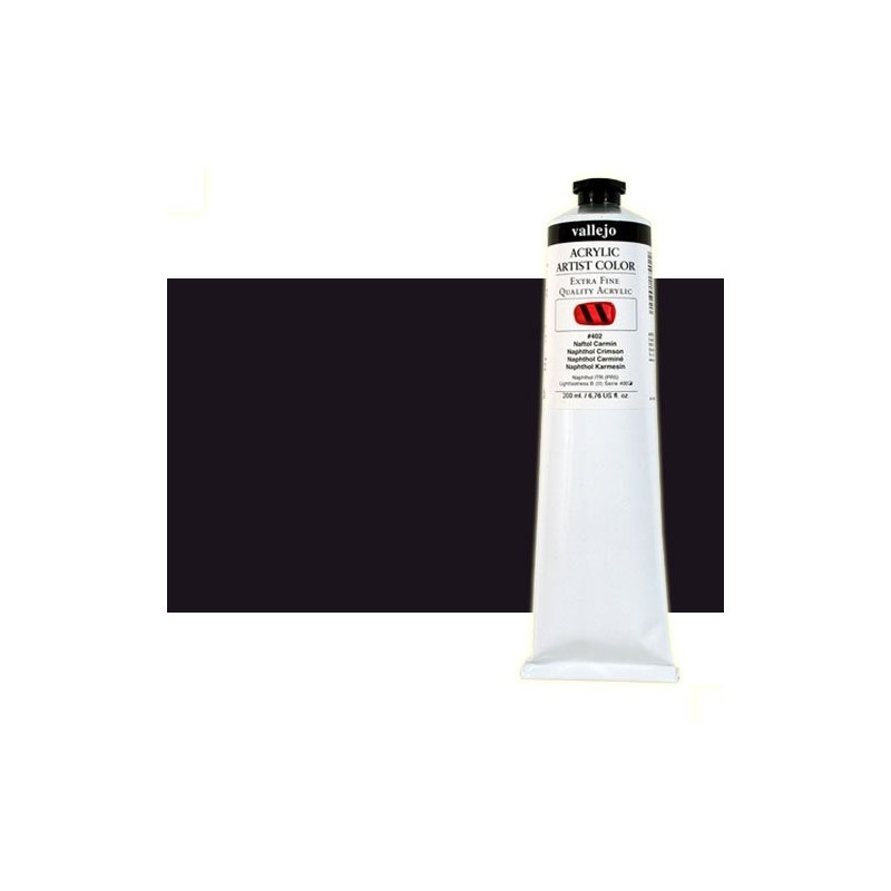 Fine art shop - Acrylic Artist Vallejo, Carbon Black, 200 ml. | totenart.com