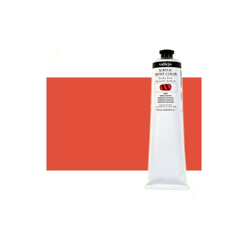 Fine art shop - Acrylic Artist Vallejo Cadmium Red Light, 200 ml. | totenart.com