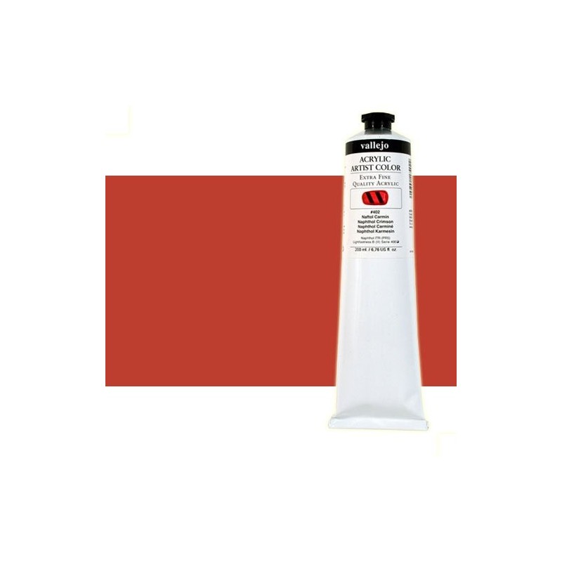 Fine art shop - Acrylic Artist Vallejo Naphol Red Light, 200 ml. | totenart.com