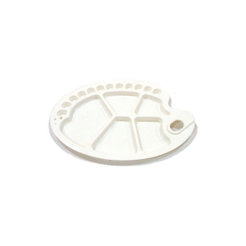  Fine art shop - Oval Plastic Palette with 17 holes, 25x35 cm. | totenart.com