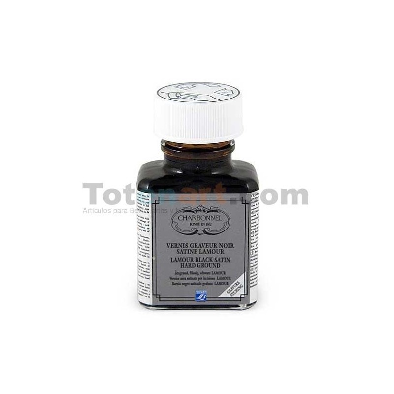 Satined Black Etching Varnish, Charbonnel, LAMOUR, 075 ml.
