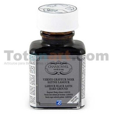Satined Black Etching Varnish, Charbonnel, LAMOUR, 075 ml.