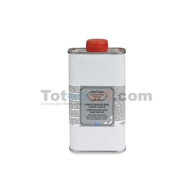 Satined Black Etching Varnish, Charbonnel, LAMOUR, 1000 ml.