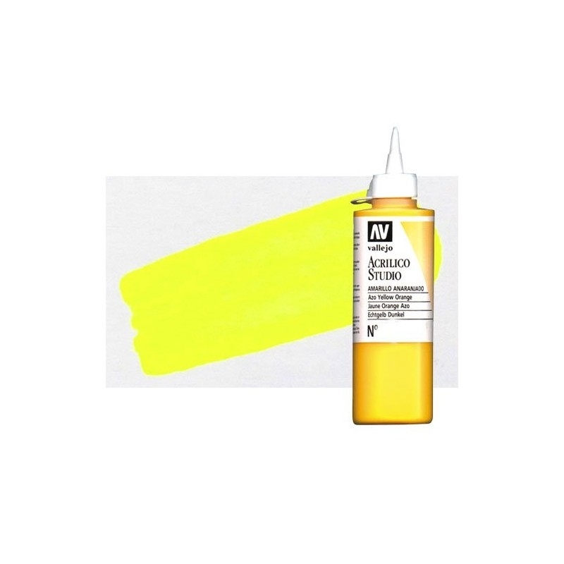 Fine art shop - Acrylic Vallejo, Fluorescent Lemon Yellow, 200 ml. | totenart.com