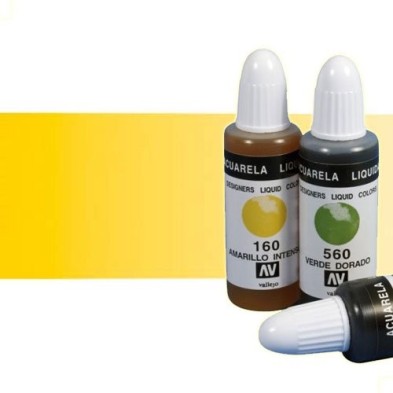 Fine art shop - Liquid Watercolour Vallejo, Gold Yellow, 32 ml. | totenart.com