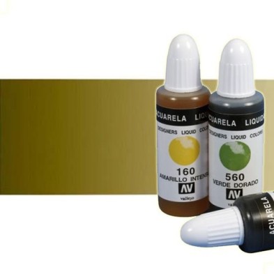 Fine art shop - Liquid Watercolour Vallejo, Golden Olive, 32 ml. | totenart.com