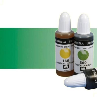 Fine art shop - Liquid Watercolour Vallejo, Forest Green, 32 ml. | totenart.com