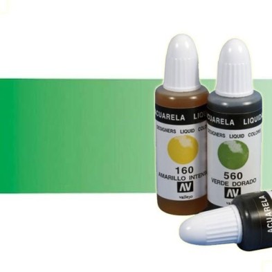 Fine art shop - Liquid Watercolour Vallejo, Light Green, 32 ml. | totenart.com