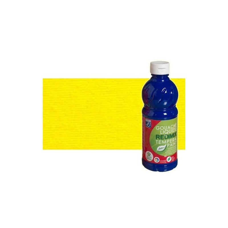 Gouache liquido Amarillo Oro, Lefranc, 500 ml.