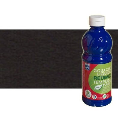 Gouache liquido Negro, Lefranc, 500 ml.