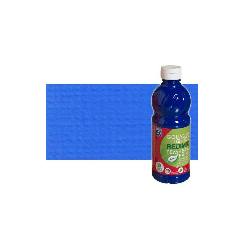 Gouache liquido Azul Cobalto, Lefranc, 500 ml.