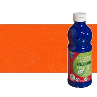 Gouache liquido Naranja, Lefranc, 500 ml.