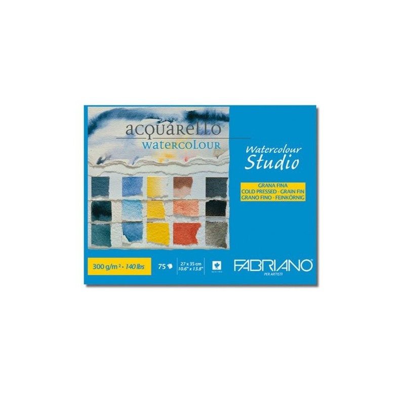  Fine art shop - Fabriano Watercolour 300 gr, 27x35 cm, Cold Pressed, block 75 s. | totenart.com