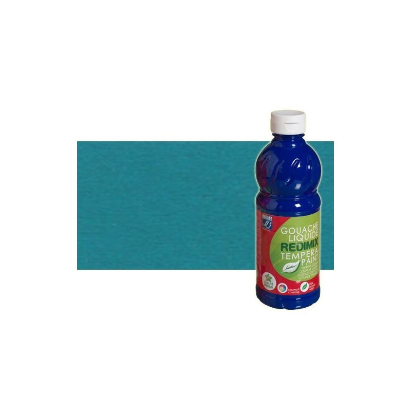 Gouache liquido Azul Turquesa, Lefranc, 500 ml.