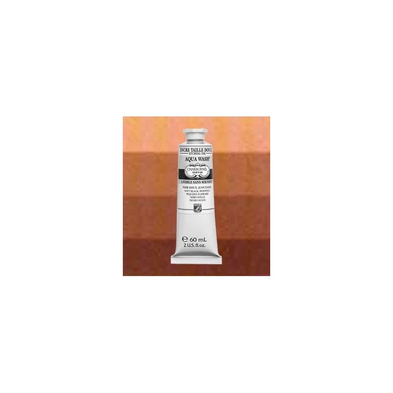 Charbonnel Aqua Wash Etching Inks, Burnt Sienna, 60 ml.