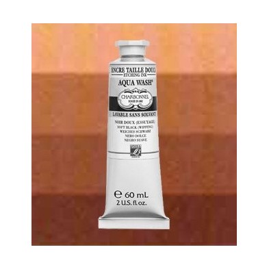 Charbonnel Aqua Wash Etching Inks, Burnt Sienna, 60 ml.