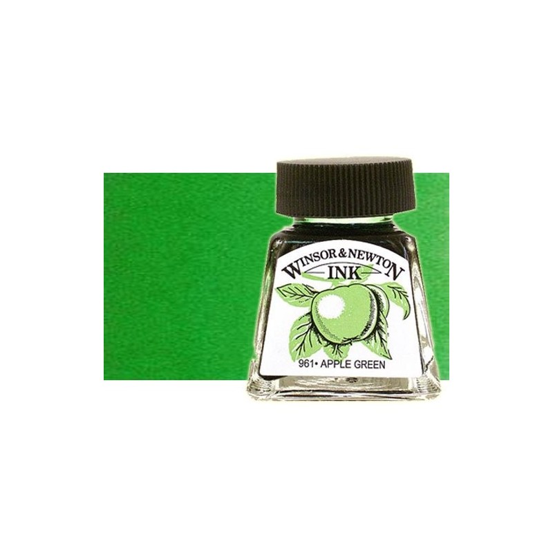 Drawing Ink  Bright Green, Winsor & Newton, 14 ml.