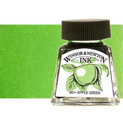 Drawing Ink, Apple Green, Winsor & Newton, 14 ml.