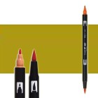 Tombow Marker Green Ochre dual brush pen 