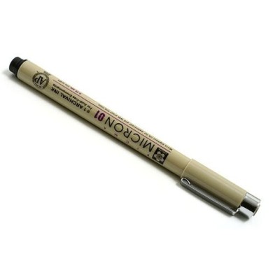 Fine art shop - Black marker Pigma Micron Sakura 01, 0.25 mm. | totenart.com