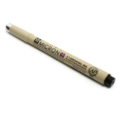 Fine art shop - Black marker Pigma Micron Sakura 03, 0.35 mm. | totenart.com