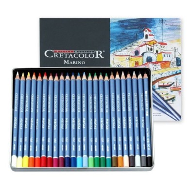  Fine art shop - Watercolour pencils Metal box Cretacolor Marino 24 uds.  | totenart.com