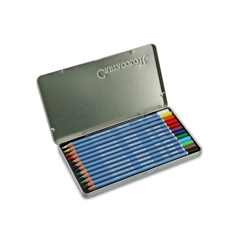  Fine art shop - Watercolour pencils Metal box Cretacolor Marino 12 uds.  | totenart.com