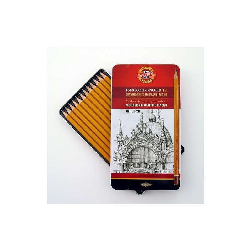  Fine art shop - Assorted drawing metal box Koh-I-Noor 12 p. -ART- | totenart.com