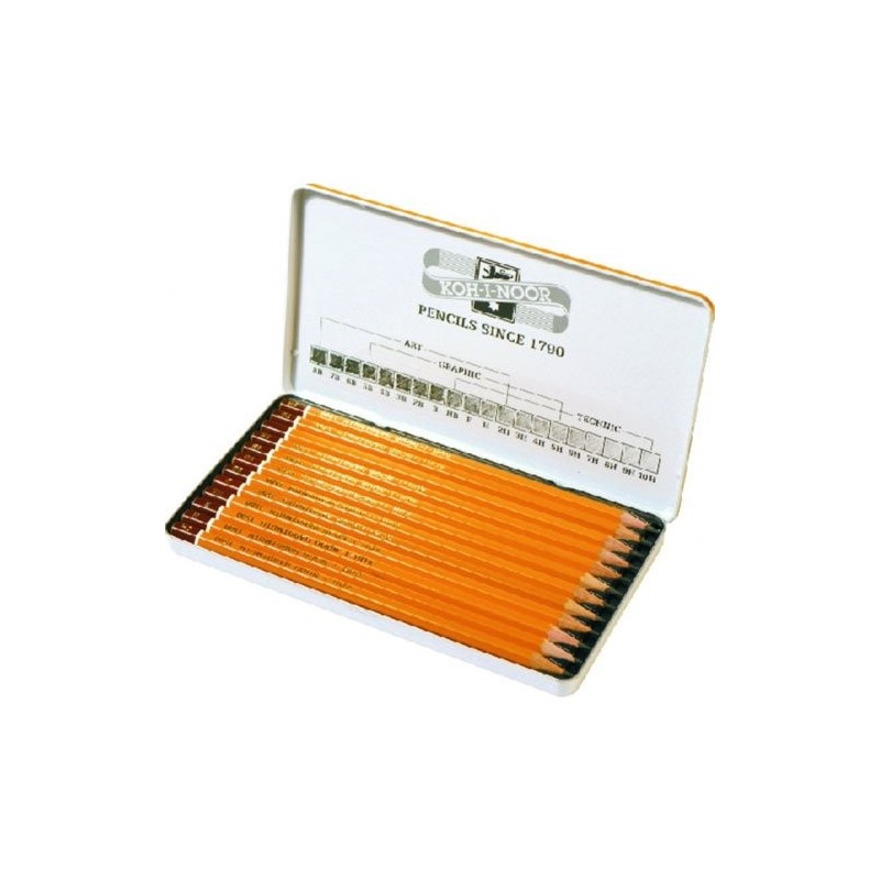  Fine art shop - Assorted drawing Metal box Koh-I-Noor 12 p. | totenart.com