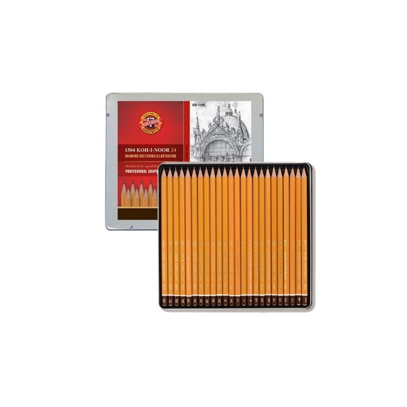  Fine art shop - Assorted drawing Metal box Koh-I-Noor 24 p. | totenart.com