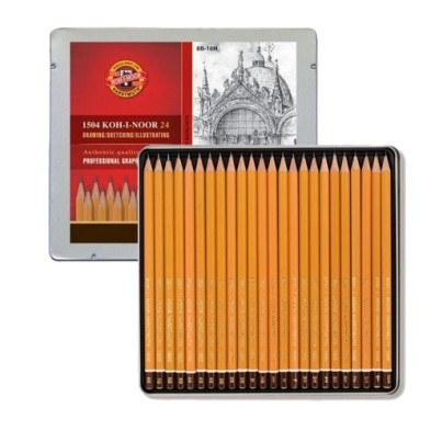  Fine art shop - Assorted drawing Metal box Koh-I-Noor 24 p. | totenart.com