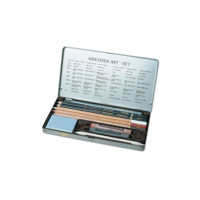  Fine art shop - Assorted drawing metal box Giocconda 10 p. | totenart.com